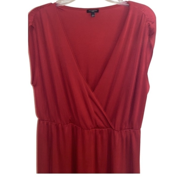 TALBOTS Sleeveless V-Neck Empire Waist Maxi Dress Evening Gown Wedding 0X 12/14 - Picture 3 of 8